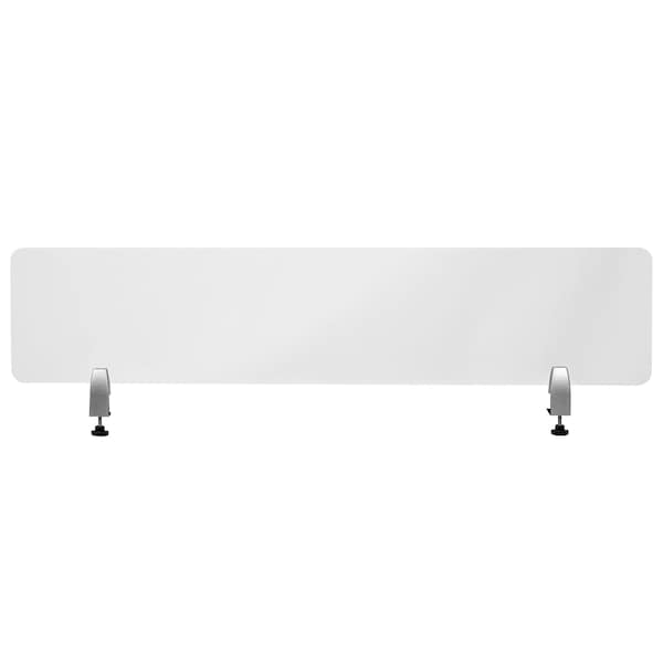 Flash Furniture Clear Acrylic Desk Partition, 12"H x 55"L, Hardware Included - BR-DDIA-30139-GG
