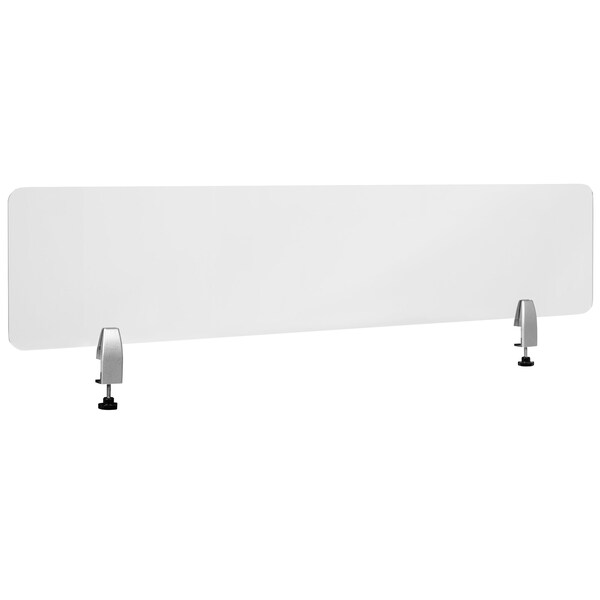 Flash Furniture Clear Acrylic Desk Partition, 12"H x 55"L, Hardware Included - BR-DDIA-30139-GG