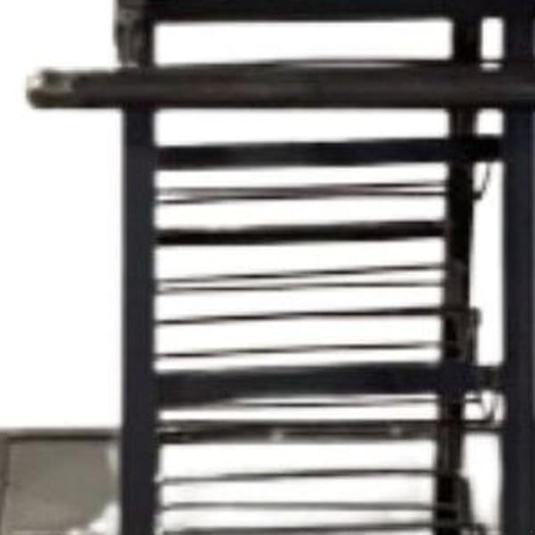 Homeroots 41 x 28 x 44 in. Rustic Black Rail Car Bar Cart - 389228