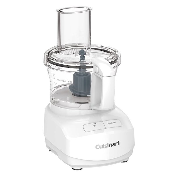 Cuisinart/Waring Cuisinart Food Processor, 7 Cup Bowl, 350 W, Button Control, Plastic, White - FP-7