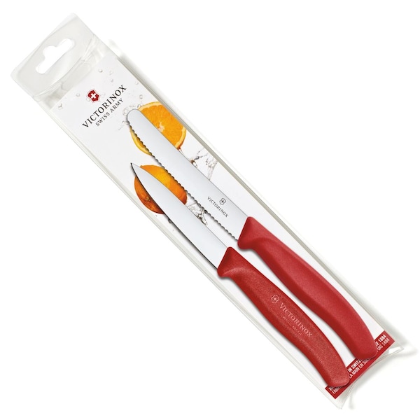 Swiss Army Brands 6.7831.7601.Us1 Kitchen Swiss Classic Pillow Packs 40.5In Utility & 30.25In Paring Red Packaged - VIC-6.7831-X6