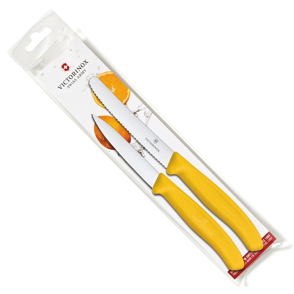 Swiss Army Brands 6.7836.7606.8Us1 Kitchen Swiss Classic Pillow Packs 40.5In Utility & 30.25In Paring Yellow Packaged - VIC-6.7836.L118-X2