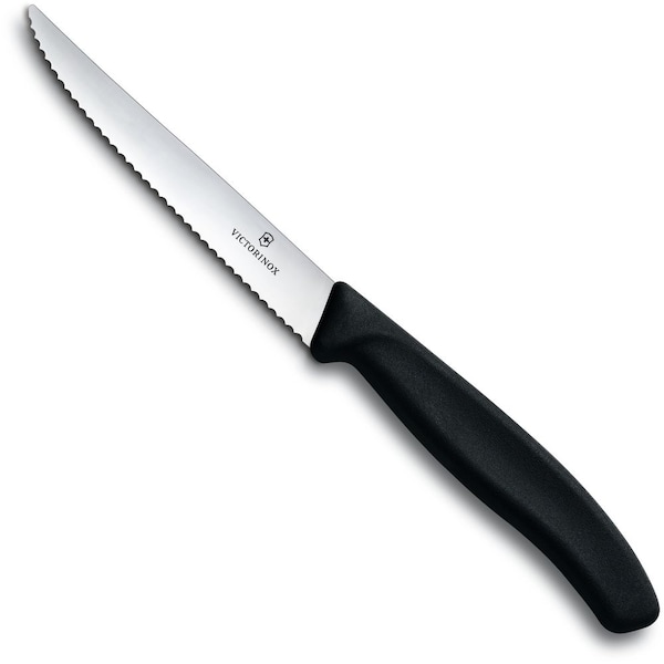 Swiss Army Brands Kitchen Swiss Classic Steak 40.5In Serrated, Spear Point Blade, 0.75In Width At Handle Black - VIC-6.7233.20
