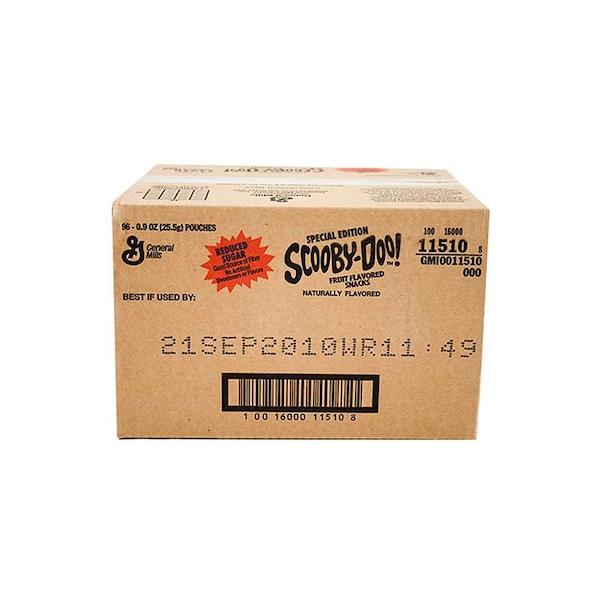 Betty Crocker Scooby-Doo Dulces de Frutas .9 oz. Bolsa, Paquete de 96 - 16000-11510