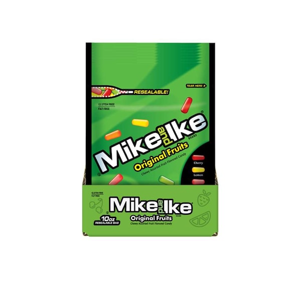 Mike & Ike Mike y Ike 10 oz. Bolsa de pie de frutas originales, PK8 - 7097049291