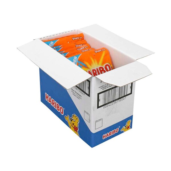 Caramelos agrios de tiras Haribo Haribo 7.2 oz., paquete de 14 - 75006.