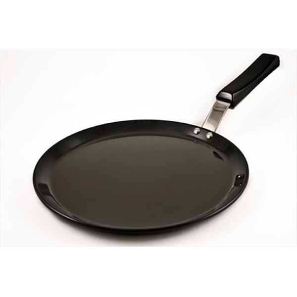 Hawkins Hawkins L56 Futura Hard Anodised Flat Tava Griddle 10 in. - 4.88mm with Plastic Handle in Black - L56