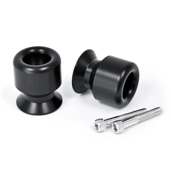 Krator Krator 701-0600 Yamaha YZFR1 R1 R6 R6S 600 1000 FZ6 YZF Swingarm Spools Sliders; Black - 701-0600