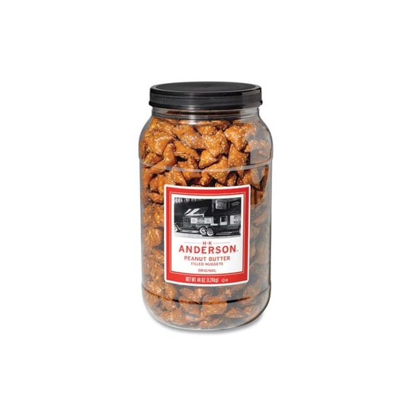 Anderson Pretzel Bakery - Pepitas de Pretzel Rellenas de Mantequilla de Cacahuate, 44 Oz Canister - 7543670105