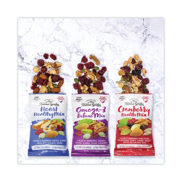 Naturaleza Jardín Paquetes de Botana de Mezcla Saludable para Senderismo, Bolsa de 12 oz, PK50, 50PK - 8060.