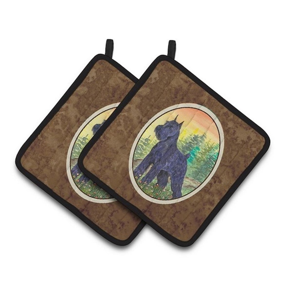 Carolines Treasures Schnauzer Pair of Pot Holders, 7.5 x 3 x 7.5 in. - SS1051PTHD