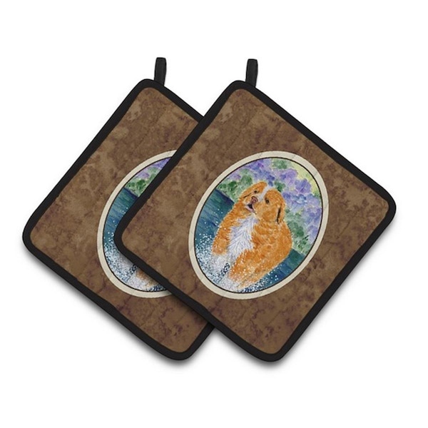 Carolines Treasures Nova Scotia Duck Toller Pair of Pot Holders, 7.5 x 3 x 7.5 in. - SS8619PTHD