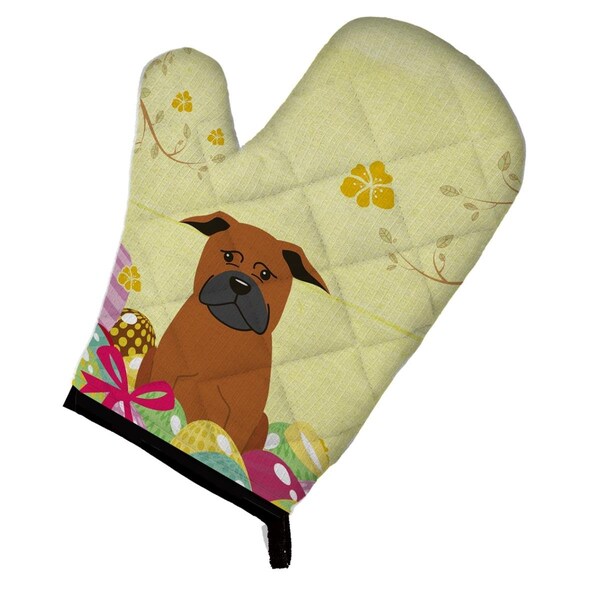 Carolines Treasures Easter Eggs Chinese Chongqing Dog Oven Mitt - BB6111OVMT