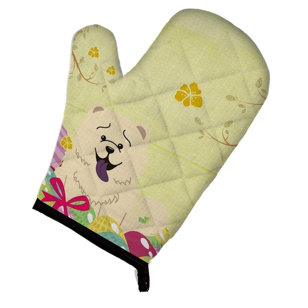 Carolines Treasures Easter Eggs Chow Chow White Oven Mitt - BB6140OVMT