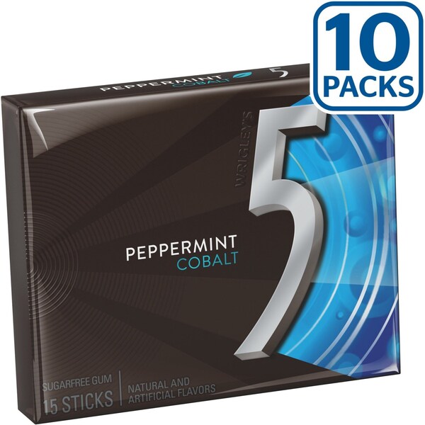 5 Gum Gum, 5 Cobalt, sin azúcar, 10 paquetes - 21265