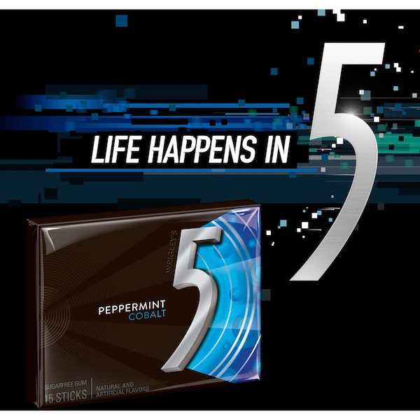 5 Gum Gum, 5 Cobalt, sin azúcar, 10 paquetes - 21265