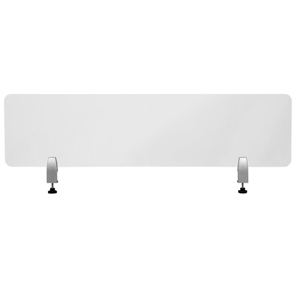 Flash Furniture Clear Acrylic Desk Partition, 12"H x 47"L, Hardware Included - BR-DDIA-30119-GG
