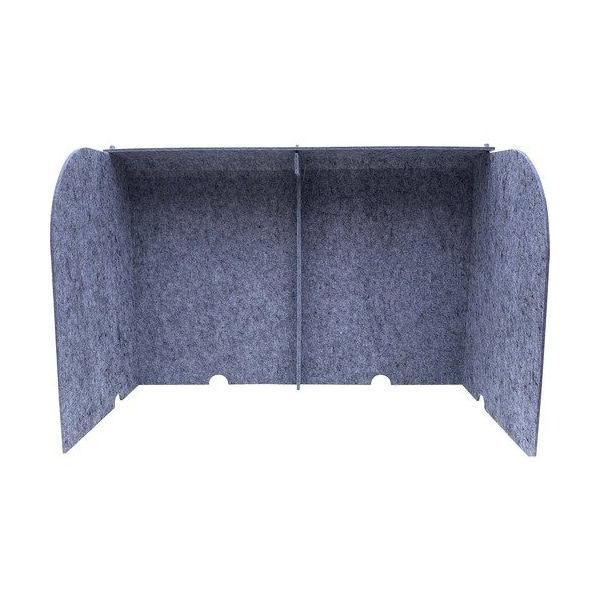 Ghent Privacy Screen, Acoustic, PET Felt, 36inx18inx24in, Silver - GHEADS2436SIL