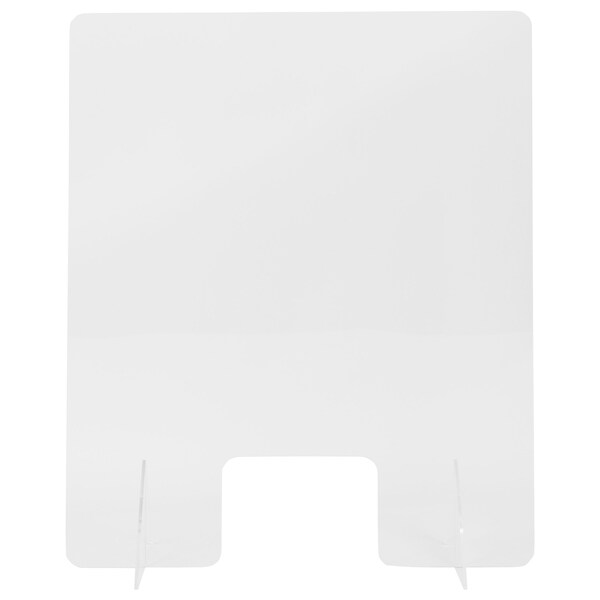Flash Furniture Acrylic Free-Standing Register Shield / Sneeze Guard, 32"H x 40"L - BR-ASLF-3240-GG