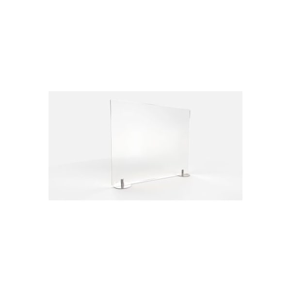 Ghent Ghent Desktop Protection Screen - Freestanding 24"W x 24"H, Frosted Thermoplastic - DPSF2424-F