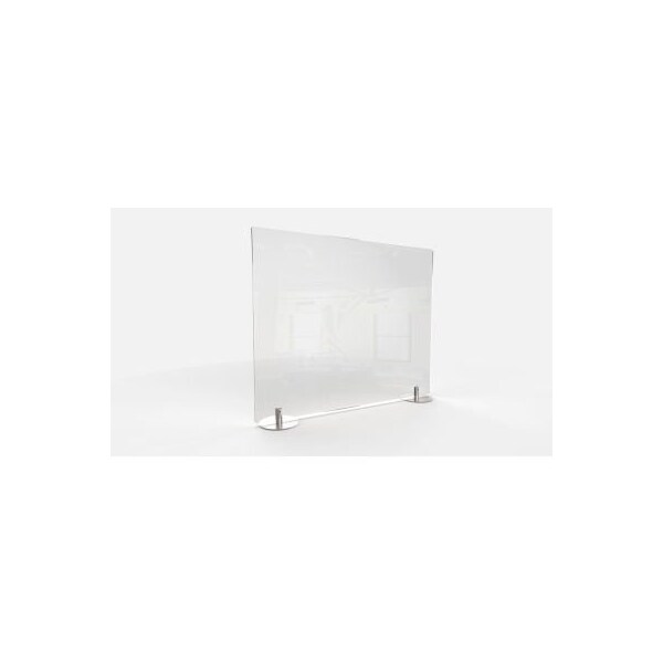 Ghent Ghent Desktop Protection Screen - Freestanding 24"W x 24"H, Clear Thermoplastic - DPSC2424-F