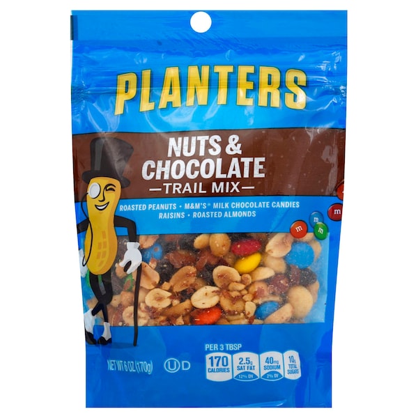 Mezcla de Frutos Secos y Chocolate Planters en Bolsa de 6 oz, paquete de 12 - 10029000078625