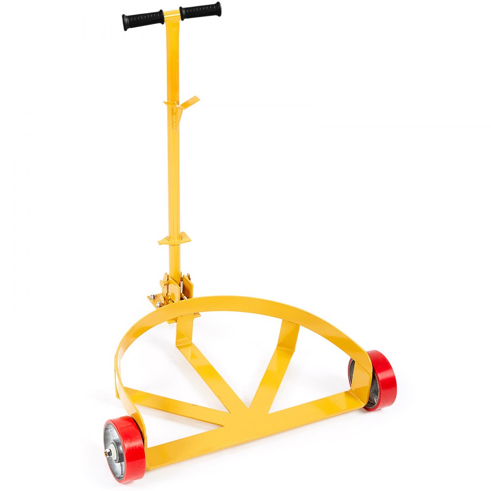 VEVOR 55 Gallon Drum Dolly, 1200 lbs Load Capacity, Barrel Dolly Cart Drum Caddy Round Dolly Steel Low Profile, Heavy Duty Steel Frame with Adjustable Handle 3 Wheels, for Workshop Factory Warehouse - DWYTT55120031ZGQLV0