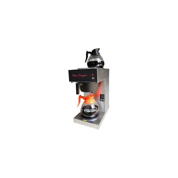 Classic Coffee Concepts, Lodgingstar, Just Screen Classic Coffee Concepts - Coffee Brewer, Pour-Over, 2 Warmers, Stainless Steel, W/ 2 Decanters - GB260