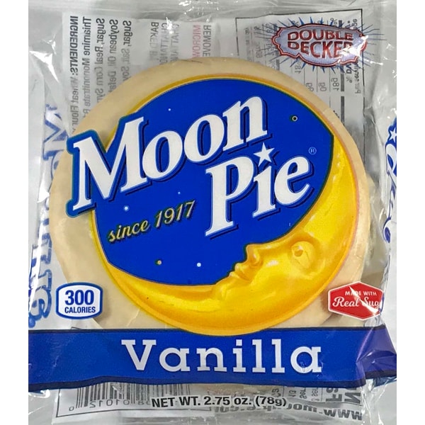 Sándwich de malvavisco de doble piso con vainilla Moonpie Moonpie 2.75 oz., paquete de 81 - 81002