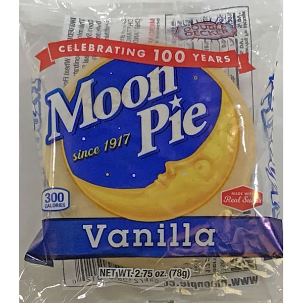 Sándwich de malvavisco de doble piso con vainilla Moonpie Moonpie 2.75 oz., paquete de 81 - 81002