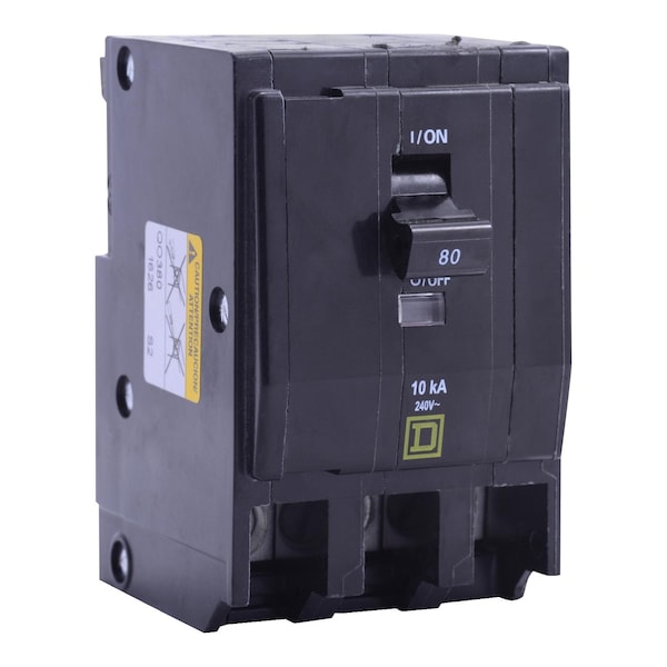 Square D Miniature Circuit Breaker, QO Series, 100A, 3 Pole, 120/240V AC, 10kA at 120/240V AC - QO3100CP