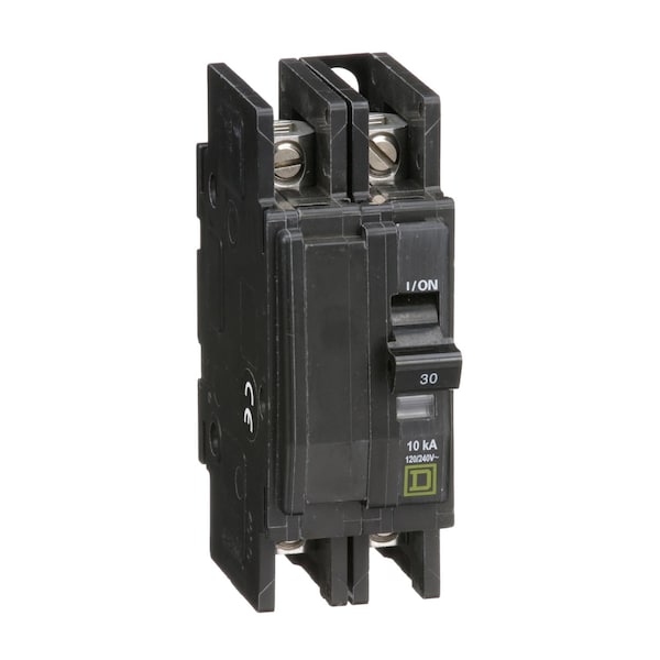 Square D Miniature Circuit Breaker, QOU Series, 30A, 2 Pole, 120/240V AC, 10kA at 120/240V AC - QOU230B
