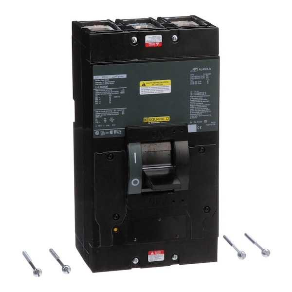 Square D Molded Case Circuit Breaker, LHL Series, 400A, 3 Pole, 600V AC, 65kA at 240V AC - LHL36000M
