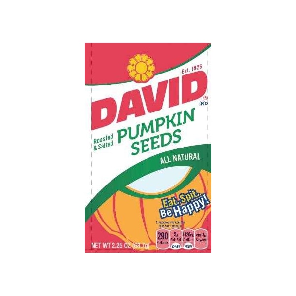 Semillas de calabaza original David David 2.25 oz., PK12 - 2620046370