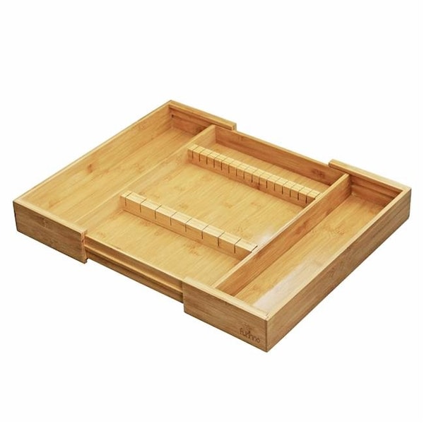 Furinno Furinno FK8720 Dapur Bamboo Expandable Drawer Organizer with Cutlery Storage - FK8720