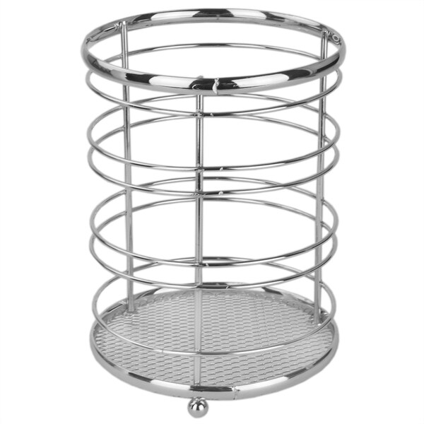 Home Basics Chrome Plated Steel Cutlery Holder - CH00458