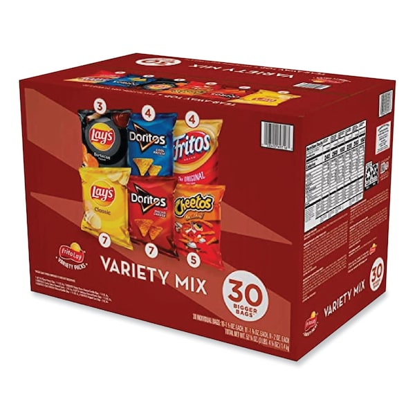 Mezcla de variedad clásica Frito-Lay, surtido, 30 bolsas/caja - 28400702270