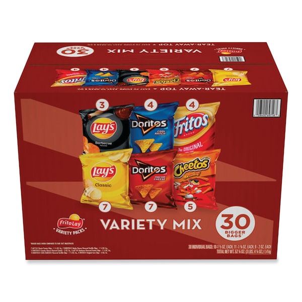 Mezcla de variedad clásica Frito-Lay, surtido, 30 bolsas/caja - 28400702270