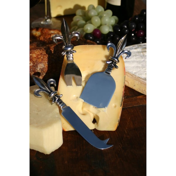 Elk Studio Fleurdelis Cheese Knives Set of 3 - KNFS004B/S3