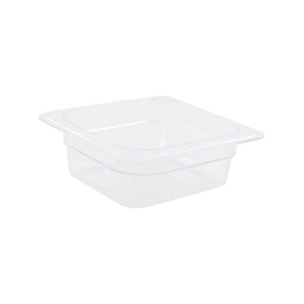 Cambro 1/6 Size 2 1/2 in Clear Camwear® Food Pan - 62CW135