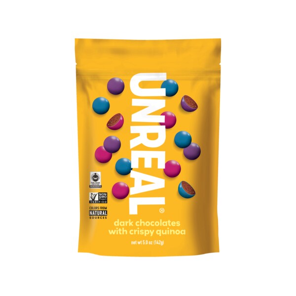 Dulces Unreal Dark Chocolate Crispy Gems Bolsa de 5 oz., PK6 - 222