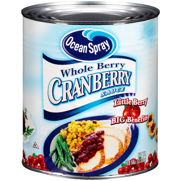 Ocean Spray Salsa de Arándano Entero en Lata de 10 lbs, Paquete de 6 - 01435