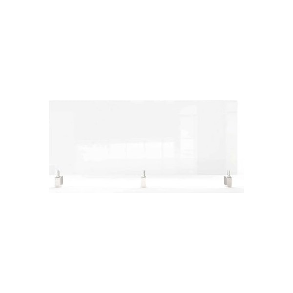 Ghent Ghent Clear Partition Extender with Attachable Clamps, 24"H x 59"W - PEC2459-A