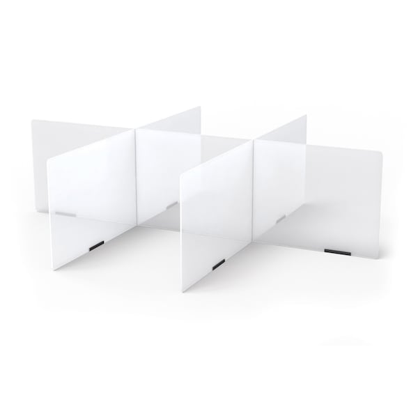 Jonti-Craft See-Thru Table Divider Shields, 6 Station, 58.5 in. x 47.5 in. x 16 in. - 9833JC