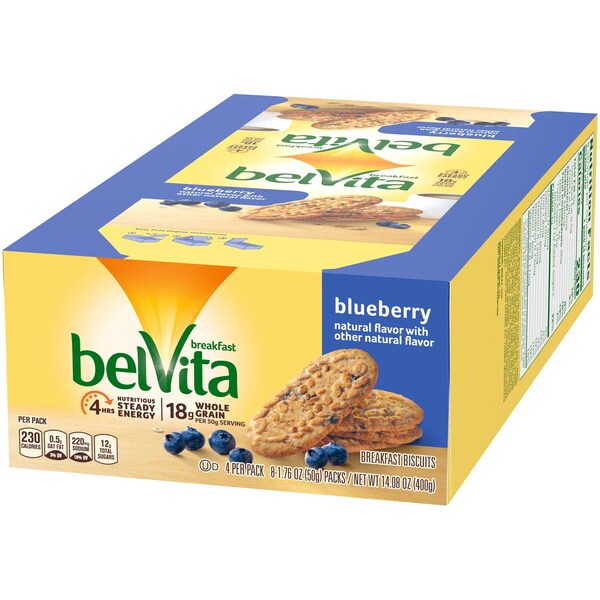 Galletas Belvita de Arándano Azul de Nabisco de 1.76 oz, Paquete de 64 - 02908