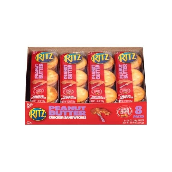 Sándwiches de Galleta Ritz con Mantequilla de Cacahuate de 1.35 oz., paquete de 112 - 00210