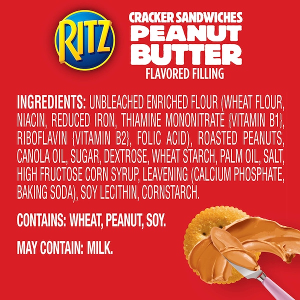 Sándwiches de Galleta Ritz con Mantequilla de Cacahuate de 1.35 oz., paquete de 112 - 00210