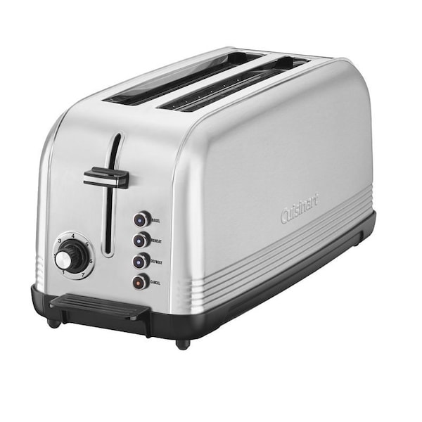 Cuisinart/Waring Cuisinart Long Slot Toaster, 2-Slice, Bagel, Cancel, Defrost, Reheat, Button Control, Stainless Steel - CPT-2500