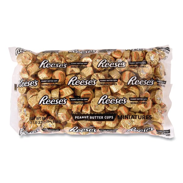 Paquete a granel de miniaturas de Reese's Peanut Butter Cups, chocolate con leche, bolsa de 66.7 oz - 40009