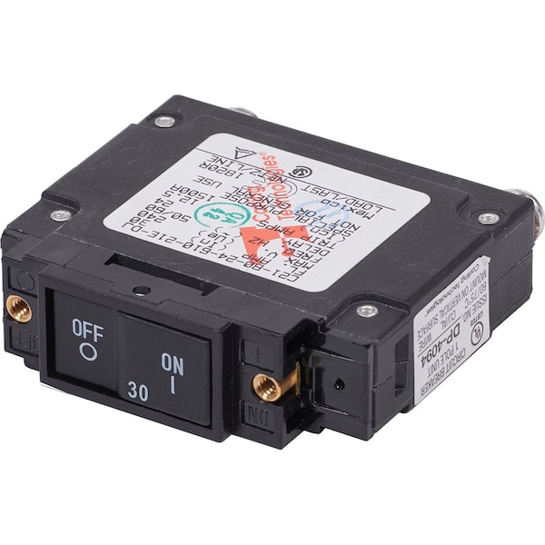 Blue Sea Systems Circuit Breaker, 30A, 1 Pole, 240V AC, 5kA - 7458